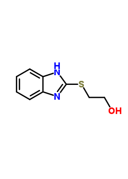 (9ci)-2-(1H-苯并咪唑-2-基硫代)-乙醇結構式_7673-83-8結構式