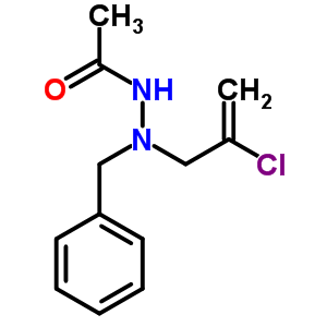 乙酸, 2-(2-氯-2-丙烯-1-基)-2-(苯基甲基)肼結(jié)構(gòu)式_7696-79-9結(jié)構(gòu)式