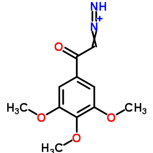 2-二氮雜-1-(3,4,5-三甲氧基苯基)-乙酮結(jié)構(gòu)式_7702-09-2結(jié)構(gòu)式