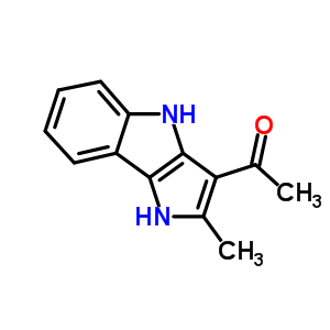 1-(1,4-二氫-2-甲基吡咯并[3,2-b]吲哚-3-基)-乙酮結(jié)構(gòu)式_77411-90-6結(jié)構(gòu)式