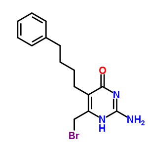 2-氨基-6-(溴甲基)-5-(4-苯基丁基)-1H-嘧啶-4-酮結構式_7743-10-4結構式