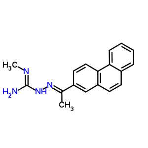 n-甲基-2-[1-(2-菲)亞乙基]鹽酸鹽肼羧酰胺結(jié)構(gòu)式_77476-13-2結(jié)構(gòu)式