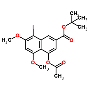 4-(乙?；趸?-8-碘-5,7-二甲氧基-2-萘羧酸 1,1-二甲基乙酯結(jié)構(gòu)式_78395-59-2結(jié)構(gòu)式