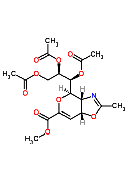 (3aR,4R,7aR)-3a,7a-二氫-2-甲基-4-[(1S,2R)-1,2,3-三s(乙?；趸?丙基]-4H-吡喃并[3,4-d]噁唑-6-羧酸甲酯結(jié)構(gòu)式_78850-37-0結(jié)構(gòu)式