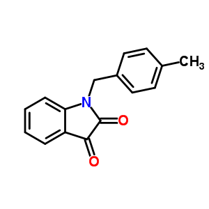 1-(4-甲基芐基)-1H-吲哚-2,3-二酮結構式_79183-26-9結構式