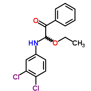 2-[(3,4-二氯苯基)氨基]-2-乙氧基-1-苯基-乙酮結(jié)構(gòu)式_79866-29-8結(jié)構(gòu)式