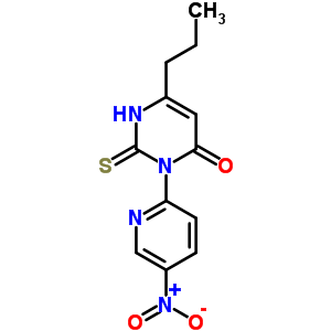3-(5-硝基吡啶-2-基)-6-丙基-2-磺?；?1H-嘧啶-4-酮結(jié)構(gòu)式_79932-97-1結(jié)構(gòu)式