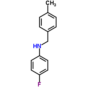 4-氟-n-[(4-甲基苯基)甲基]苯胺結構式_80143-72-2結構式
