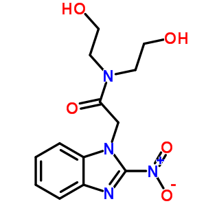 N,N-雙(2-羥基乙基)-2-(2-硝基苯并咪唑-1-基)乙酰胺結(jié)構(gòu)式_80479-65-8結(jié)構(gòu)式