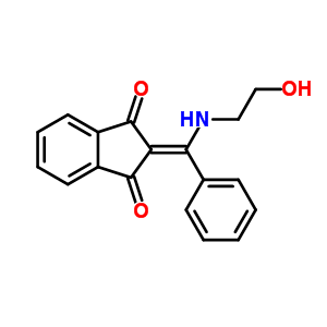 2-[[(2-羥基乙基)氨基]苯基亞甲基]-1H-茚-1,3(2H)-二酮結(jié)構(gòu)式_80839-25-4結(jié)構(gòu)式