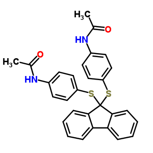 N-[4-[9-(4-乙酰氨基苯基)磺?；?9-基]磺?；交鵠乙酰胺結(jié)構(gòu)式_81269-14-9結(jié)構(gòu)式
