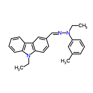 9-乙基-3-[N-乙基-N-(間甲苯)亞肼基甲基]咔唑結(jié)構(gòu)式_81380-24-7結(jié)構(gòu)式