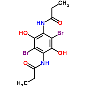 N-[2,5-二溴-3,6-二羥基-4-(丙?；被?苯基]丙酰胺結(jié)構(gòu)式_81534-95-4結(jié)構(gòu)式