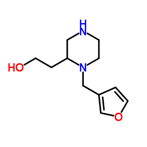 2-(1-呋喃-3-甲基-哌嗪-2-基)-乙醇結構式_815655-77-7結構式