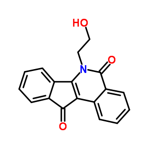 6-(2-羥基乙基)-5H-茚并[1,2-c]異喹啉-5,11(6H)-二酮結(jié)構(gòu)式_81721-79-1結(jié)構(gòu)式