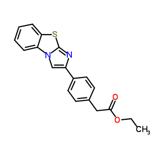 (4-咪唑并[2,1-b][1,3]苯并噻唑-2-基苯基)乙酸乙酯結(jié)構(gòu)式_81950-37-0結(jié)構(gòu)式
