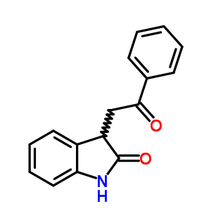 1,3-二氫-3-(2-氧代-2-苯基乙基)-2H-吲哚-2-酮結(jié)構(gòu)式_842-27-3結(jié)構(gòu)式