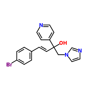 (3E)-4-(4-溴苯基)-1-(1H-咪唑-1-基)-2-吡啶-4-基-3-丁烯-2-醇結(jié)構(gòu)式_847670-81-9結(jié)構(gòu)式