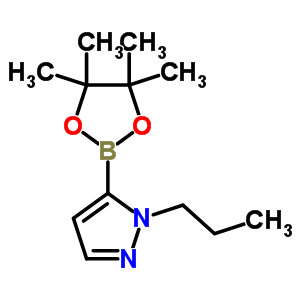 1-丙基-5-(4,4,5,5-四甲基-1,3,2-二噁硼烷-2-基)-1H-吡唑結(jié)構(gòu)式_847818-76-2結(jié)構(gòu)式