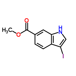 3-碘-1H-吲哚-6-羧酸甲酯結構式_850374-98-0結構式