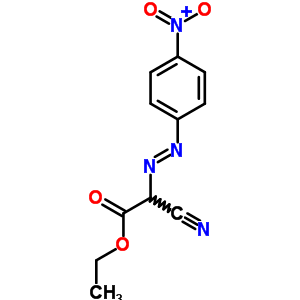 2-氰基-2-(4-硝基苯基)二氮雜烯-乙酸乙酯結(jié)構(gòu)式_85137-66-2結(jié)構(gòu)式