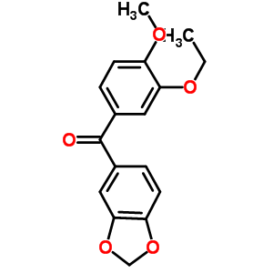 1,3-苯并二氧雜環(huán)戊烯-5-基 (3-乙氧基-4-甲氧基苯基)-甲酮結(jié)構(gòu)式_851958-67-3結(jié)構(gòu)式