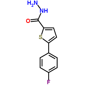 5-(4-氟苯基)噻吩-2-羰肼結(jié)構(gòu)式_852296-85-6結(jié)構(gòu)式