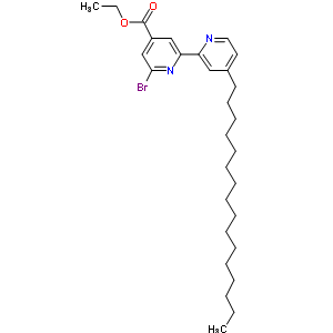 6-溴-4-十六基-2,2-聯(lián)吡啶-4-羧酸乙酯結(jié)構(gòu)式_857053-81-7結(jié)構(gòu)式