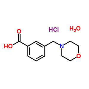 3-(嗎啉-4-甲基)苯甲酸鹽酸鹽水合物結(jié)構(gòu)式_857283-67-1結(jié)構(gòu)式