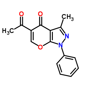 5-乙酰基-3-甲基-1-苯基-吡喃并[2,3-c]吡唑-4(1H)-酮結(jié)構(gòu)式_87100-91-2結(jié)構(gòu)式