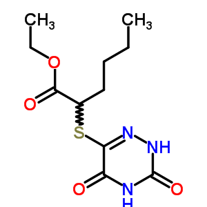 2-[(3,5-二氧代-2H-1,2,4-噻嗪-6-基)磺?；鵠己酸乙酯結(jié)構(gòu)式_87202-56-0結(jié)構(gòu)式