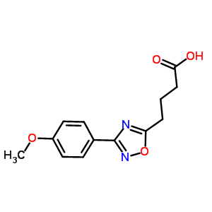 4-[3-(4-甲氧基苯基)-1,2,4-噁二唑-5-基]丁酸結(jié)構(gòu)式_876721-15-2結(jié)構(gòu)式