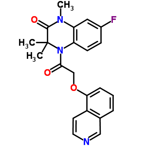7-氟-3,4-二氫-4-[(5-異喹啉氧基)乙酰基]-1,3,3-三甲基-2(1H)-喹噁啉酮結(jié)構(gòu)式_878292-27-4結(jié)構(gòu)式
