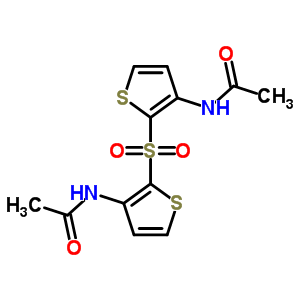 N-[2-(3-乙酰氨基噻吩-2-基)磺?；绶?3-基]乙酰胺結(jié)構(gòu)式_88202-73-7結(jié)構(gòu)式