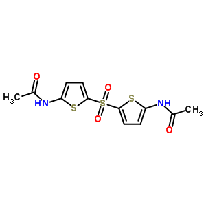 N-[5-(5-乙酰氨基噻吩-2-基)磺?；绶?2-基]乙酰胺結(jié)構(gòu)式_88202-75-9結(jié)構(gòu)式