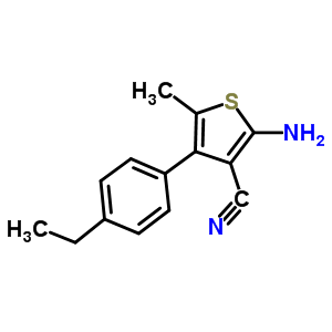 2-氨基-4-(4-乙基苯基)-5-甲基噻吩-3-甲腈結(jié)構(gòu)式_884497-32-9結(jié)構(gòu)式