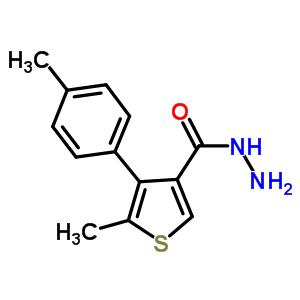 5-甲基-4-(4-甲基苯基)噻吩-3-碳酰肼結(jié)構(gòu)式_884497-35-2結(jié)構(gòu)式