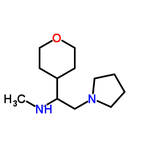 甲基-[2-吡咯烷-1-基-1-(四氫-吡喃-4-基)-乙基]-胺結(jié)構(gòu)式_885951-13-3結(jié)構(gòu)式