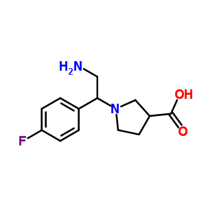 1-[2-氨基-1-(4-氟苯基)-乙基]-吡咯烷-3-羧酸結(jié)構(gòu)式_886364-02-9結(jié)構(gòu)式