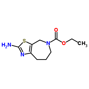 2-氨基-4,6,7,8-四氫-5-(N-乙氧甲酰)噻唑并[5,4-d]氮雜卓結(jié)構(gòu)式_887352-60-5結(jié)構(gòu)式