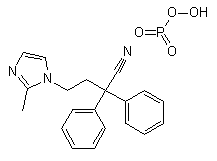 4-(2-甲基-1-咪唑基)-2,2-二苯基丁腈磷酸鹽結(jié)構(gòu)式_893421-55-1結(jié)構(gòu)式