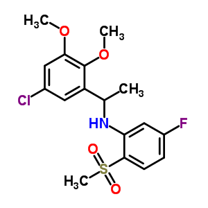 N-(1-(5-氯-2,3-二甲氧基苯基)乙基)-5-氟-2-(甲磺酰基)苯胺結構式_903581-02-2結構式