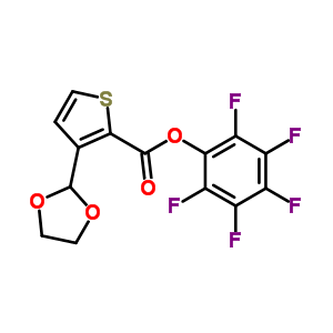 3-(1,3-二氧雜烷-2-基)噻吩-2-羧酸五氟苯酯結(jié)構(gòu)式_910037-02-4結(jié)構(gòu)式