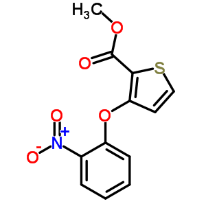 3-(2-硝基苯氧基)-2-噻吩羧酸甲酯結(jié)構(gòu)式_91041-18-8結(jié)構(gòu)式
