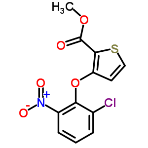 3-(2-氯-6-硝基苯氧基)-2-噻吩羧酸甲酯結(jié)構(gòu)式_91041-19-9結(jié)構(gòu)式