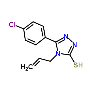 4-烯丙基-5-(4-氯苯基)-4H-1,2,4-噻唑-3-硫醇結(jié)構(gòu)式_91092-12-5結(jié)構(gòu)式