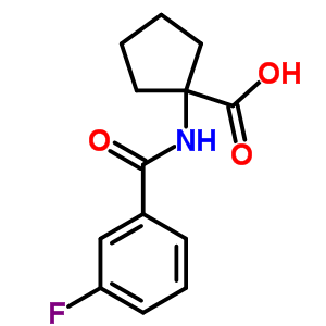 1-(3-氟-苯甲?；被?-環(huán)戊烷羧酸結(jié)構(gòu)式_912771-14-3結(jié)構(gòu)式