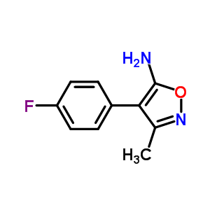 4-(4-氟苯基)-3-甲基異噁唑-5-胺結(jié)構(gòu)式_915919-94-7結(jié)構(gòu)式
