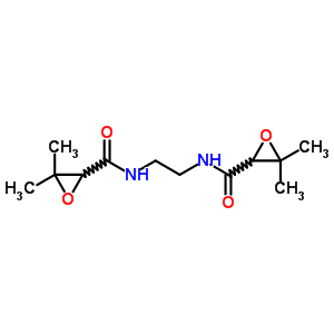N-[2-[(3,3-二甲基環(huán)氧乙烷-2-羰基)氨基]乙基]-3,3-二甲基-環(huán)氧乙烷-2-羧酰胺結構式_91638-38-9結構式