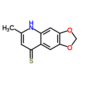 6-甲基[1,3]二氧代[4,5-g]喹啉-8-氫硫化物結(jié)構(gòu)式_91918-89-7結(jié)構(gòu)式